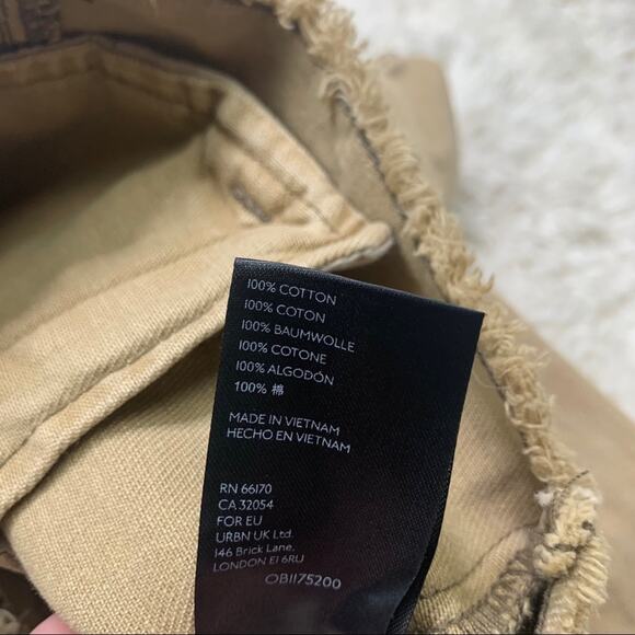 BDG Distressed Hem Denim Jacket Tan - Picture 4 of 6